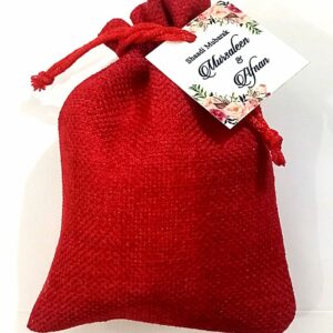 Red jute pouches